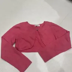 ピンク 長袖カーディガン 140