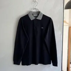 極美 LACOSTE シルバーラコステ 長袖ポロシャツ PH204E