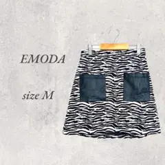 EMODAエモダ/ミニスカート/M/ヒョウ柄/アニマル/裏地付き/No.2175