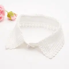 付け襟 レース 刺繍 レディース オシャレ お祝い 行事 キッズ ホワイト 白