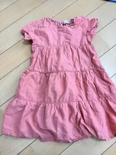 petit main ピンク ノースリーブ ワンピース