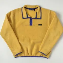 80s USA製 パタゴニア スナップT フリースジャケット イエロー 黄色