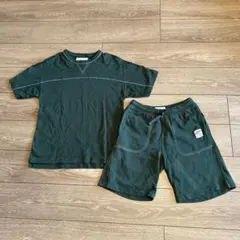 ZARA ダークグリーン Tシャツとショートパンツセット 11-12歳