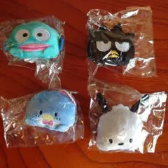 はぴだんぶい つかまりぬいぐるみバッジ 4個セット