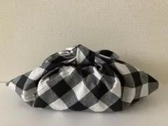 あずま袋（C433）黒ギンガムチェックお弁当袋内袋ハンドメイドあづま袋吾妻袋