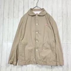 DANTON ダントン 丸襟 コットン ワークジャケット 日本製 ベージュ　36のサムネイル