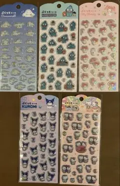 ぷくっとシール【ハンギョドン・シナモロール・マイメロディ・クロミ・ハローキティ】