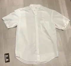 UNIQLO バンドカラーシャツ ホワイト S