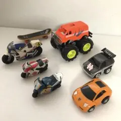 オレンジミニカー6台+ミニスケボー