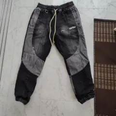 SAPEur デニムパンツ ダメージ加工 バイカラー - メルカリ