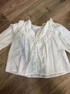 ZARA 長袖ブラウス ホワイト 98cm