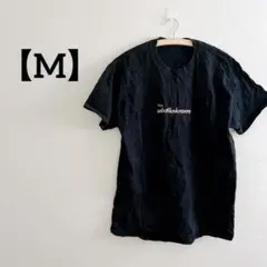 黒 プリントTシャツ メンズM相当 カジュアル 半袖 ブラック カジュアル