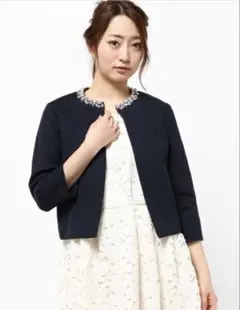 アプワイザーリッシェ♡Apuweiser-riche♡衿ビジュージャケット