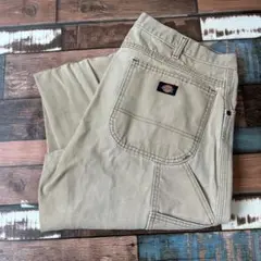 ビンテージ　古着　Dickies ディッキーズ　ダック　ワークパンツ　ベージュ
