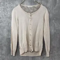 ✨美品✨ エージーバイアクアガール M カーディガン レース 刺繍 きれいめ 綿