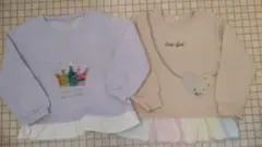 【匿名配送】フリル付きトレーナー スパンコール 110cm 2点セット