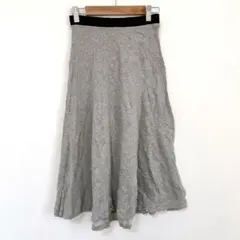 【ZARA】大人カジュアル✨ スウェット フレアスカート アシンメトリー グレー