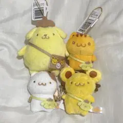 ⑨ポムポムプリン　チームプリンみんなでお散歩でちゅ！　マスコット　全4種セット②