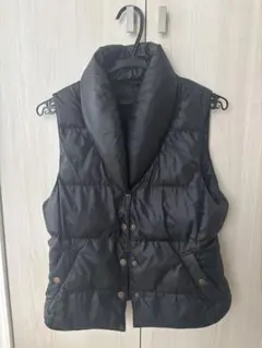 COMME CA ISM ブラック ダウンベスト Lサイズ