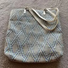 AMERICAN HOLIC トートバッグ ホワイト/ブルー