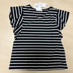 AG フリル袖 ボーダー カットソー Tシャツ