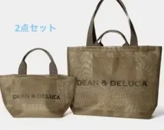 2点　DEAN&DELUCAディーン&デルーカメッシュトートバッグゴールドLとS
