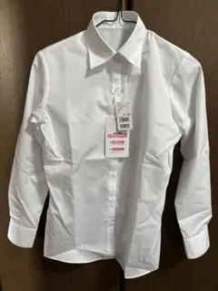 長袖シャツ 白 シンプル ワイシャツ レディース 7号 タグ付き