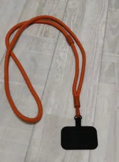 オレンジ ナイロン ネックストラップ