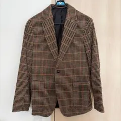 【ZARA】チェック柄 テーラードジャケット