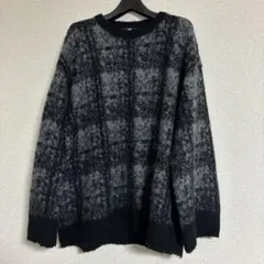 HARE モヘアチェックニットプルオーバー