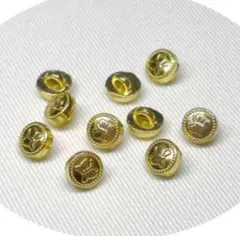 ドールボタン 5mm ゴールド 蝶々　足付き