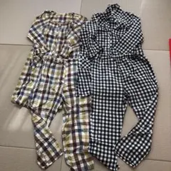 3/18までセール！美品！マタニティ パジャマチェック柄 2種　上下4点セット