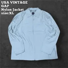 USA古着 GAP ナイロンジャケット オールド 90s 短丈 グレー XL