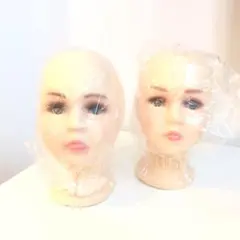 マネキンヘッド 2体セット 頭のみ ディスプレイ 店頭 お店 飾る 展示