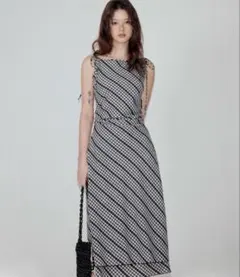 andmary Ruru gingham set up long - メルカリ