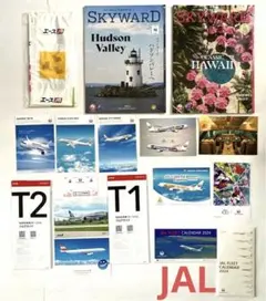 JAL卓上カレンダー・スカイワード☆羽田空港フロアガイド☆ANAハガキ・JTB他