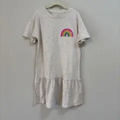 GAP KIDS レインボー刺繍ポケット 半袖ワンピース 5-7year