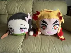 煉獄杏寿郎 竈門禰豆子 メガジャンボ寝そべりぬいぐるみセット