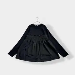 DRESKIP ドレスキップ ビスチェ風ドッキングトップス ブラック L