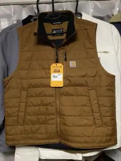 カーハート　carhartt キルティングベスト　カーハートブラウン　Lサイズ