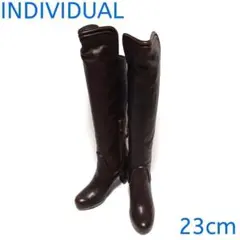 美品☆INDIVIDUAL　インディビジュアル　ニーハイ　サイドジップ　23cm