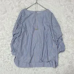 新品タグ付 MACKINTOSHLONDON ストライプ ブラウス40 L 水色 - メルカリ