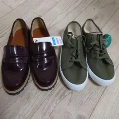 【新品】GU✦2足まとめ売りローファー☆キャンパススニーカー