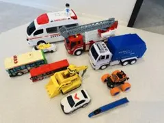 大きい働く車セット　サウンド救急車、消防車、ごみ収集車、アンパン、パウパトロール