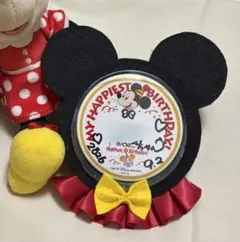 バースデーシールロゼット ミッキー風 ハンドメイド