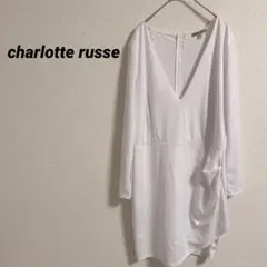 1X charlotte russe ホワイト Vネック ミニワンピースのサムネイル