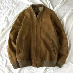 80s 90s スエード レザーフライトジャケット アメカジ シティボーイ 古着