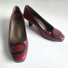 サクセスウォーク ワコール パンプス ヒール 23EE ワインレッド 赤 日本製