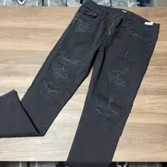 AZUL by moussy ブラックデニムパンツ M