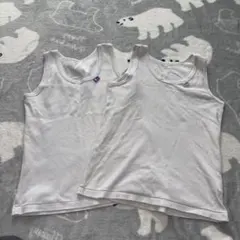 男の子向けホワイトタンクトップ2枚セット